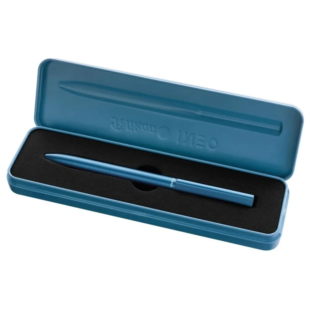 3 Pelican Ineo Ballpoint Pen in Metal Gift Box, Ocean Blue